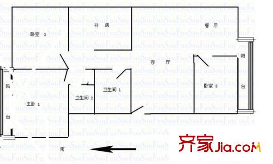 省軍區(qū)第一干休所 0室 戶型圖