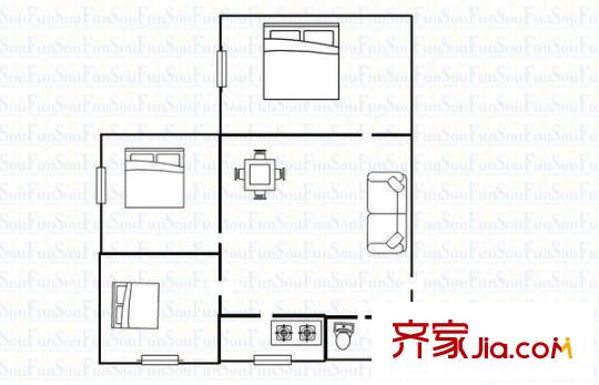 世紀(jì)朝陽(yáng) 3室 戶型圖