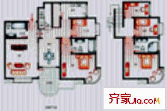 漪汾華苑北區(qū)戶型圖5室2廳3衛(wèi)