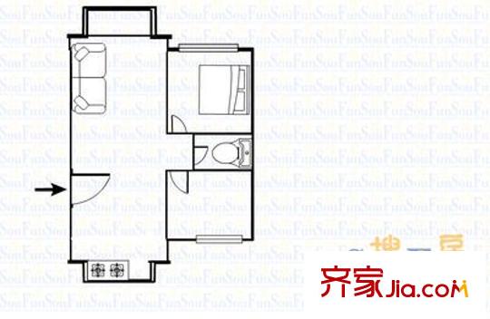 親賢百萬莊園 2室 戶型圖