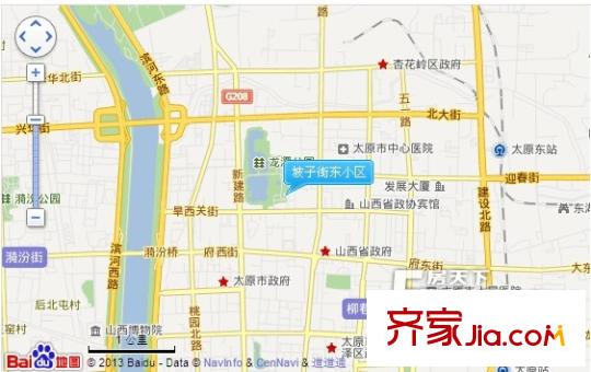 坡子街東小區(qū)交通圖太原  