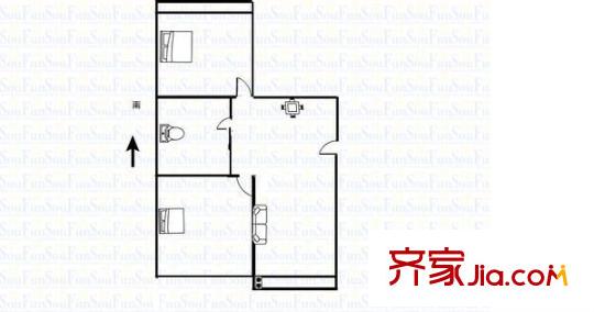 內(nèi)燃機(jī)廠宿舍 2室 戶型圖