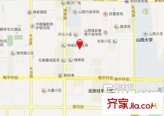 煤炭管理干部學(xué)院新區(qū)宿舍交通圖太原  