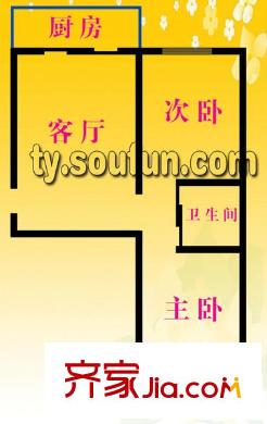 茂園小區(qū)戶型圖C戶型 2室1廳1衛(wèi)