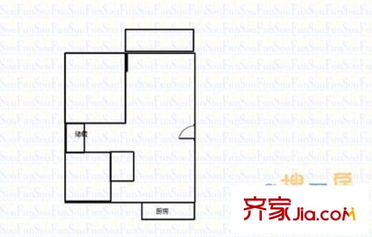 省委黨校塢城家屬小區(qū) 3室 戶型圖