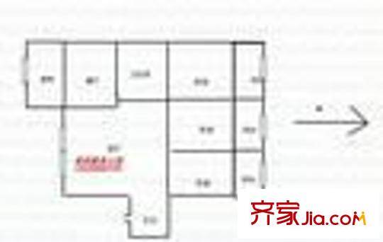 日化所宿舍 3室 戶型圖