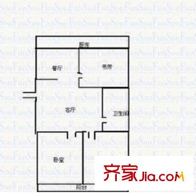 礦機西苑 2室 戶型圖