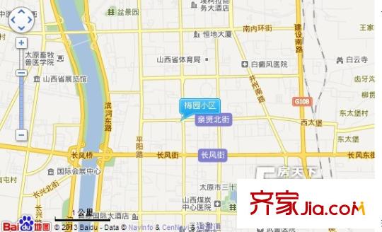 梅園小區(qū)交通圖太原  