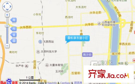 晉機(jī)新友誼小區(qū)交通圖太原  