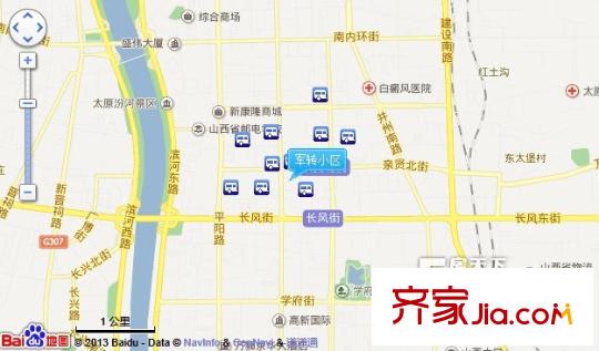 軍轉(zhuǎn)小區(qū)交通圖太原  