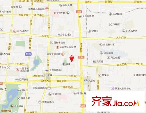 新城北街網(wǎng)通宿舍交通圖太原  