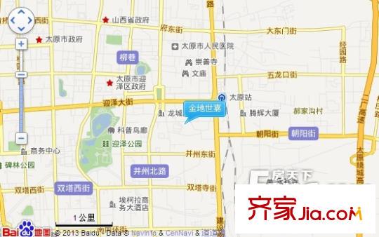 金地世嘉交通圖太原  