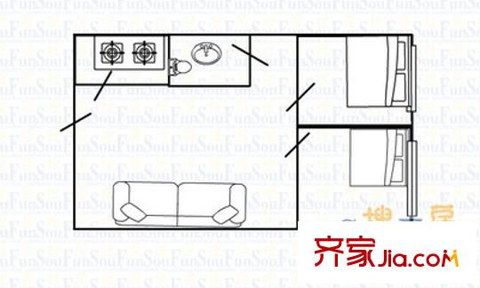 金紀(jì)元大廈 2室 戶型圖