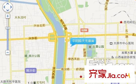 平陽路天龍宿舍交通圖太原  