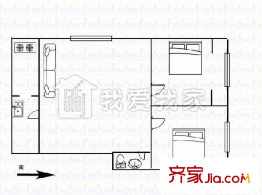 河西網(wǎng)通宿舍 0室 戶型圖