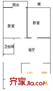 九一小學(xué)宿舍 3室 戶型圖