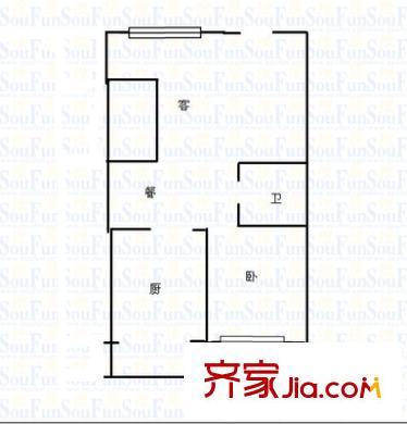 君臨大廈 3室 戶型圖