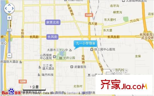 九一小學(xué)宿舍交通圖太原  