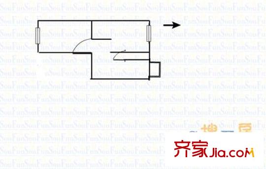 旱西關(guān)街房地局公產(chǎn)房 2室 戶型圖