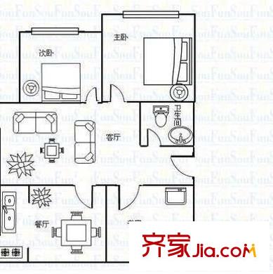 皆利苑 3室 戶型圖