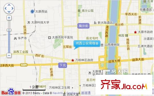 河西公安局宿舍交通圖太原  