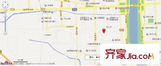 后王南街糧食局宿舍交通圖太原  