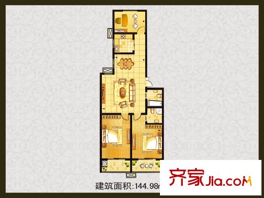 漢唐官邸戶型圖戶型圖-144-3221 30室2廳2衛(wèi)1廚