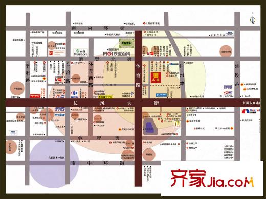 漢唐官邸交通圖區(qū)位圖