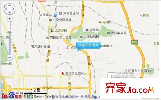 享堂礦機(jī)宿舍交通圖太原  