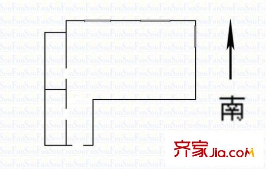 新太原公寓 1室 戶型圖