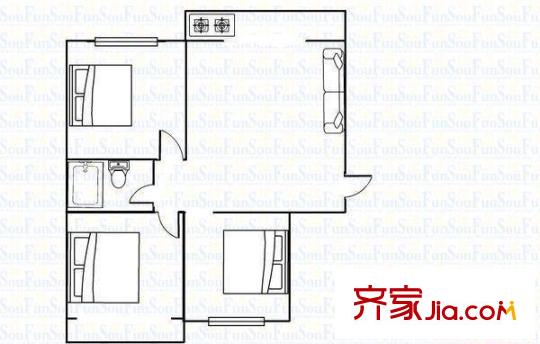 太原 桃園一巷國稅局宿舍 戶型圖