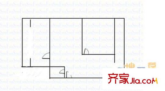 北大街消防隊(duì)宿舍 2室 戶型圖