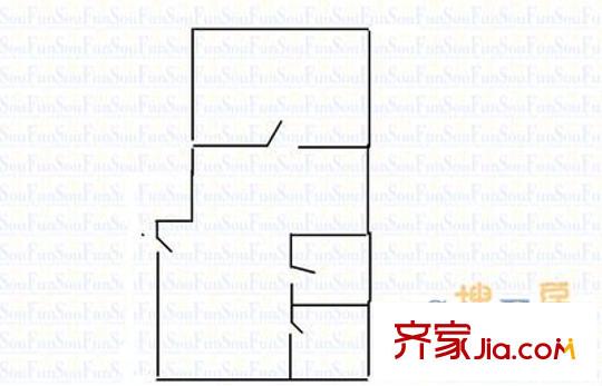 北大街消防隊(duì)宿舍 2室 戶型圖