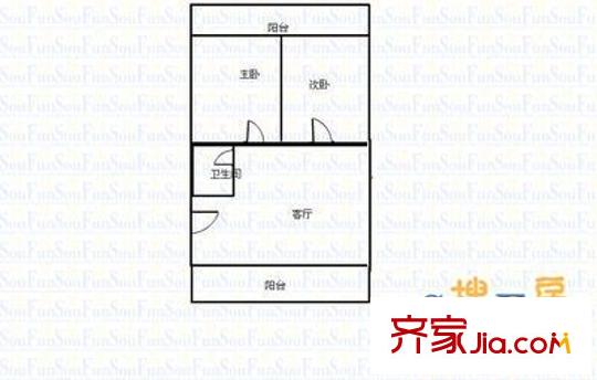 北大街消防隊宿舍 2室 戶型圖