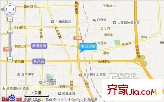 泰山公寓交通圖太原  