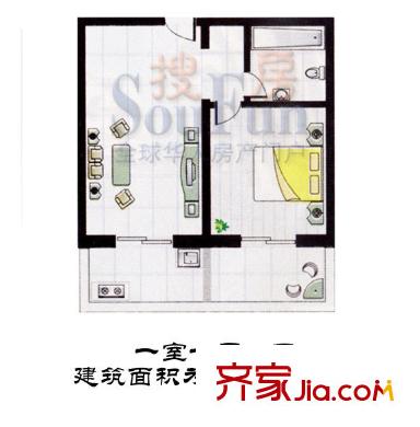 東秀苑戶型圖1室1廳1衛(wèi)