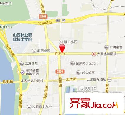 程家村十三冶宿舍交通圖太原  