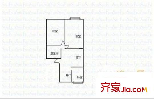 路澤苑 2室 戶型圖