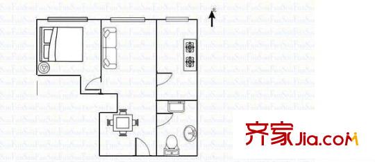 菜園街小區(qū) 2室 戶型圖