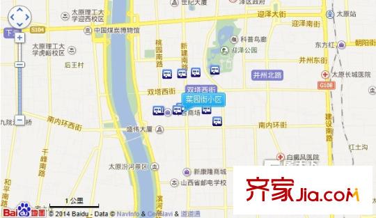 菜園街小區(qū)交通圖太原  