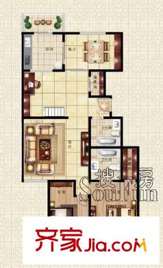 龍海方舟花園戶型圖4#2兩室兩廳兩衛(wèi) 2室2廳2衛(wèi)
