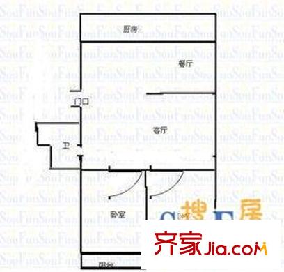 安康小區(qū) 2室 戶型圖