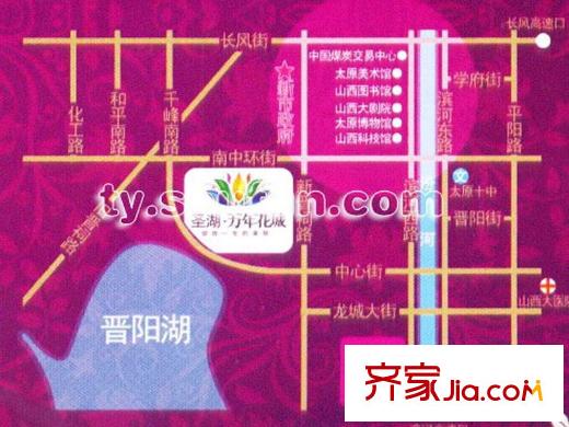 圣湖萬(wàn)年花城交通圖區(qū)位圖
