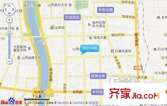 陽(yáng)光華庭交通圖太原  