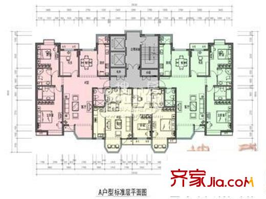 御龍城合生創(chuàng)展戶型圖15A戶型平面 3室2廳2衛(wèi)