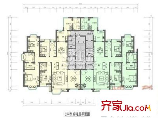 御龍城合生創(chuàng)展戶型圖23C戶型平面 