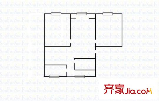 山西大學(xué)宿舍 2室 戶型圖