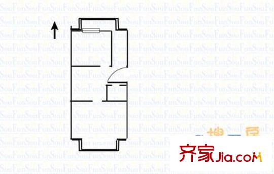 司法廳宿舍 2室 戶型圖