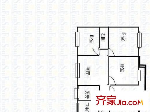 雅典金座 2室 戶型圖
