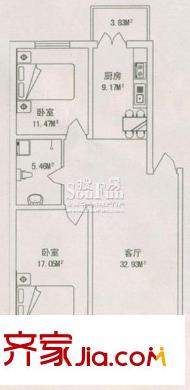 昱苑新領地戶型圖9 2室